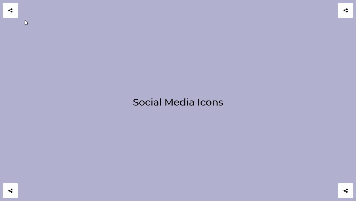 Social Media Icons Share